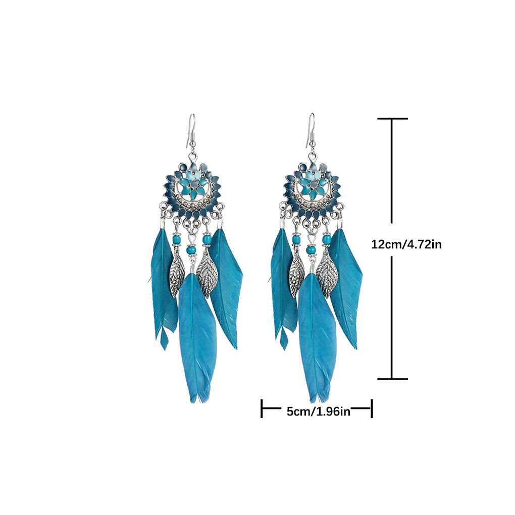  Earring Ethnic Style Exquisite Tassel Earrings Lightweight Portable Ear Pendants Ear Ring for Women Girls