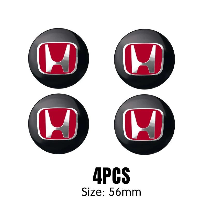 4pcs 56/60mm Car Wheel Center Cover Hub Caps Badge Auto Accessorie For Honda Mugen INSPIRE VTEC DOHC Modulo Vezel CITY CIVIC RR
