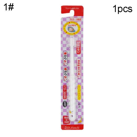 

Вращающаяся на 360 градусов мягкая щетина, детская зубная щетка, обучающее средство для ухода за полостью рта, средство для чистки зубов 1pcs 0-3Y