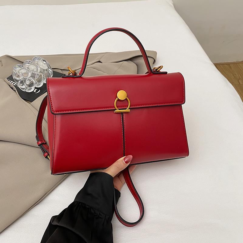 

Branded Large Size Top-handle Bags For Women Flap Shoulder Cross Body Messenger Bag Pure Color Elegant Luxury Designer Handbags 28x18x10cm