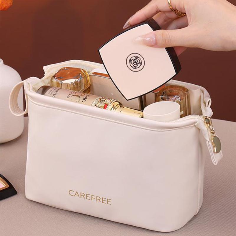 New High-end Cosmetic Bag Letter Zipper Small Travel Bag Waterproof Large Capacity Storage Bag Portable Simple Square Women Bags