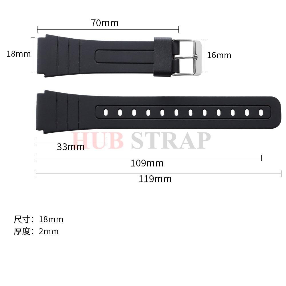 Cinturino in Silicone da 18mm per Casio F91W W800H SGW400 F-91W F84 F105/108 A158/168 AE1200 Cinturino Impermeabile Sostitutivo