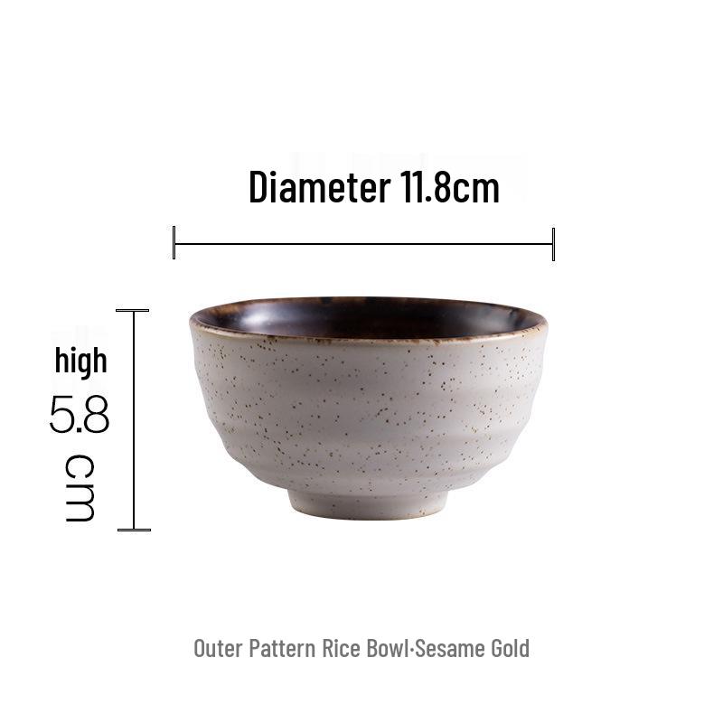 Japanese Ceramic Rice & Salad Bowl – Small, Versatile Soup & Breakfast Bowl for Home or Restaurant Use