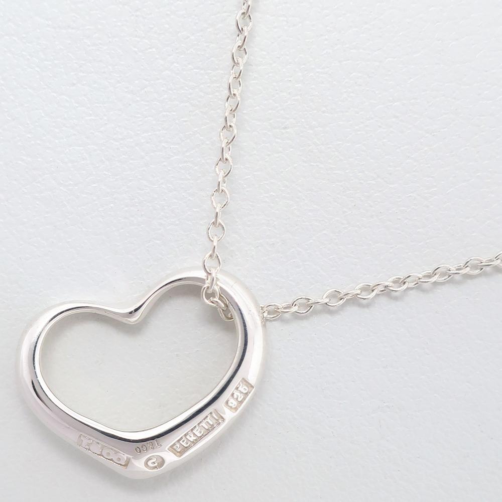 TIFFANY&Co. Open heart Necklace Elsa Peretti Silver925 heart 1.9g Women Used