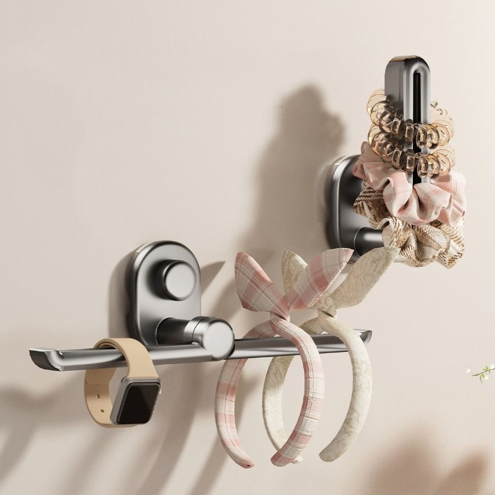 2 Stück Stanzfreier Haarband-Aufbewahrungshaken Wandmontiertes Scrunchies-Aufbewahrungsregal Küche