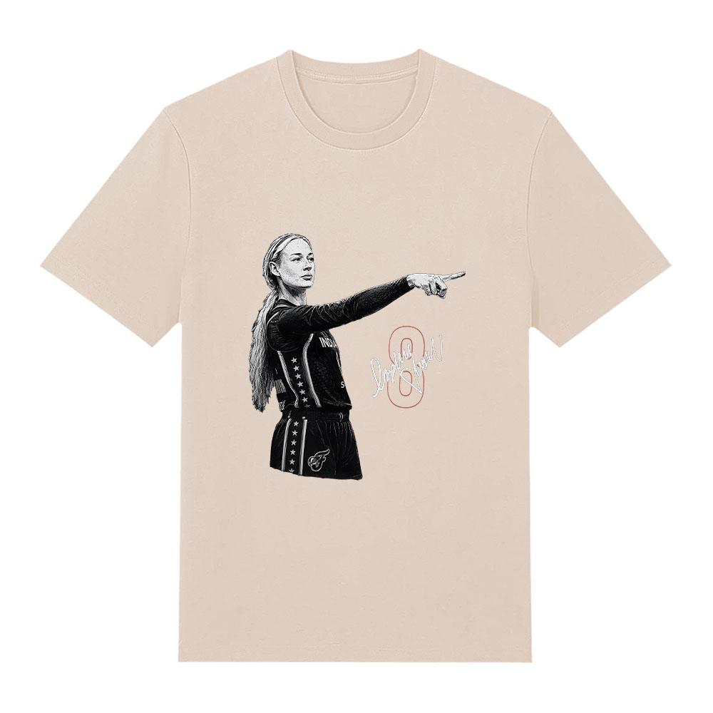 Trendy discount Sophie Cunningham Pointing T-shirts Dames Heren Casual O-hals Korte Mouw Tops Comfortabel Katoenen Top Casual Kleding XS zand