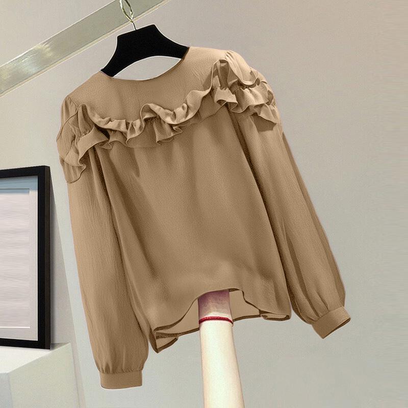 ZANZEA Women Loose Casual Round Neck Long Sleeve Blouse