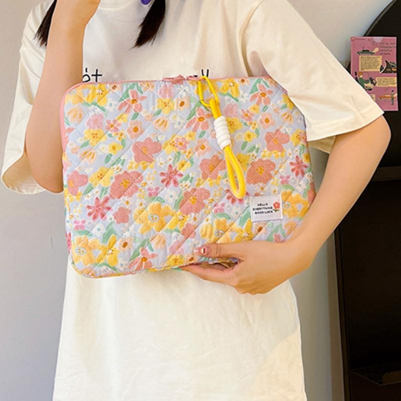 נרתיק למחשב נייד אופנתי עם דוגמה פרחונית נרתיק חמוד למחשב נייד נרתיק למחברת אופנתי 11/14/15" תיק מחשב דק למחשב