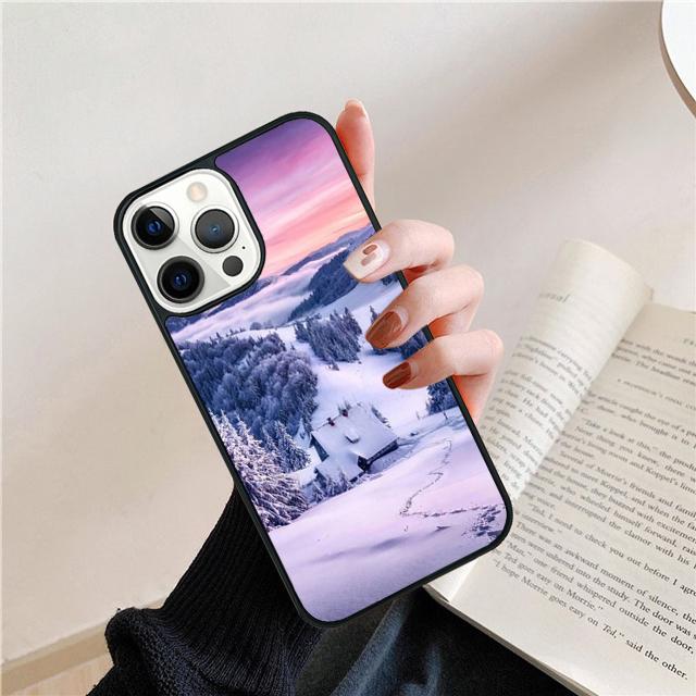 Winterlandschaft Handyhülle Cover Für iPhone 17 Air 15 16e 14 13 12 Pro Max 11 Pro Max Plus Hülle Schale