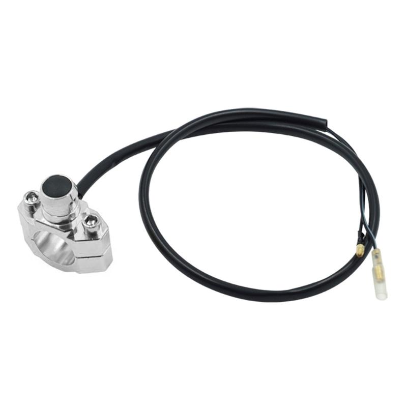 Motorcycle Handlebar Switch 22MM 7/8" Universal On/Off Button for Headlights Horns Power Cutoffs Aluminum Alloy Durable