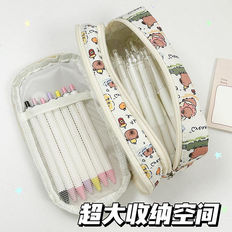 Cute Cartoon Pencil Cases Large Capacity Stationery Pen Bag Pen Box PencilCase Storage Student Back To School Office Supplies