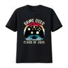 Abschlussjahrgang 2025 Retro Gaming Abschluss T-Shirt Game Over Geekiger Absolvent Vintage Gamer Lustig Vintage Gewaschen Vielseitig Atmungsaktiv