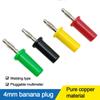 4MM Banana Plug Connector Black Red Audio Adapter Welding Adapter Banana Plug  Electrical Tools