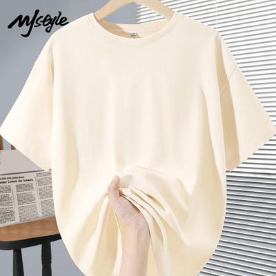 T-shirt en coton couleur unie style MJ pour femme