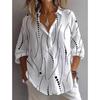 QICED Women's Fashion Casual Long Sleeve POLO Neck  Blouses & Shirts