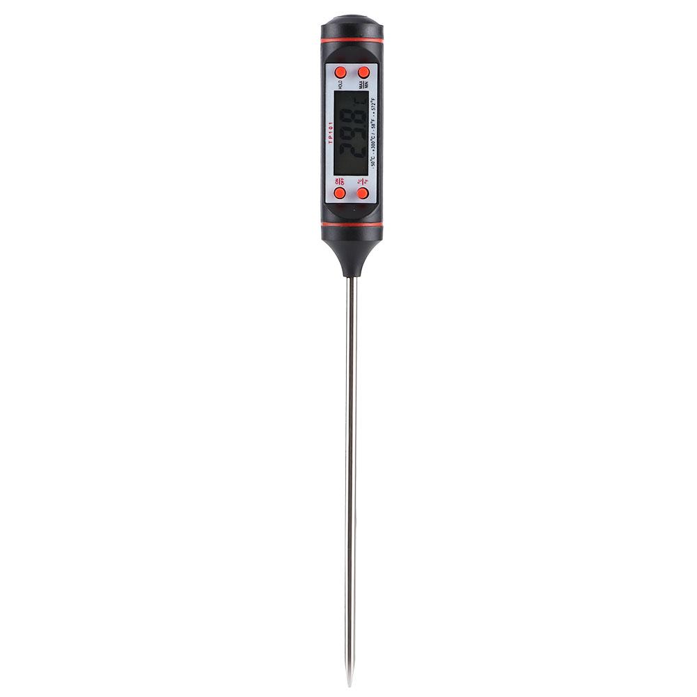 Digital Food Thermometer Probe Cooking Meat Thermometer with Storage Box for BBQ Kitchen Tools