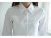 New Women's Spring & Summer White Long-Sleeve Professional Shirts In Plus Sizes