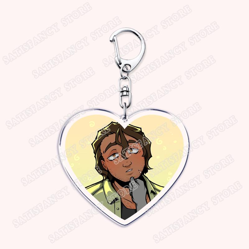 YKMET Game Love Boyfriend To Death Heart Shape Keychain for Accessories Pet Strade Ren Keyring Jewelry Friends Fans Gamers Gifts