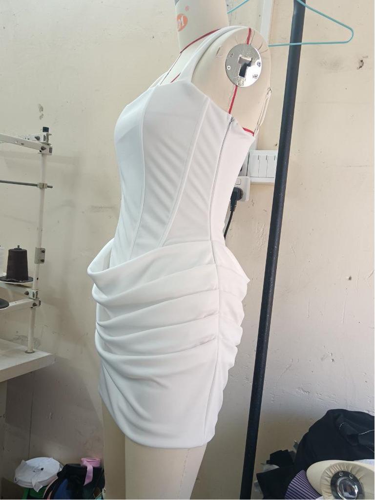 2026 Frühling/Sommer Damen Elegantes Faltenkleid mit Taillenbetonung