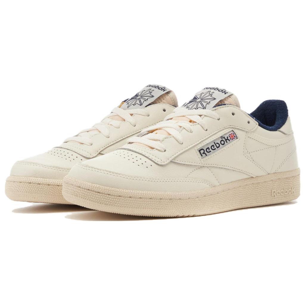 Reebok Club C 85 Vintage Kritt Marineblå Unisex Sneakers Krem Alabast 100007796