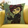 Retro Style Game Psychonauts Various Sizes Square Pillow Case For Car Home Bedchamber Decor