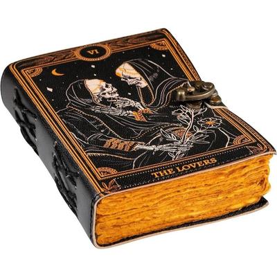 Hocus Pocus Livro de Feitiços Feito à Mão Livro das Sombras Diário de Couro Borda Decorada
