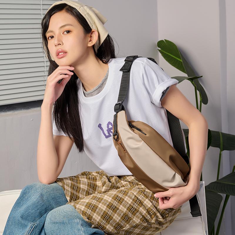 New Lee Oxford Crossbody Bag, Fanny Pack, Sling Bag Regular Unisex Apricot Coffee LE240032M-319