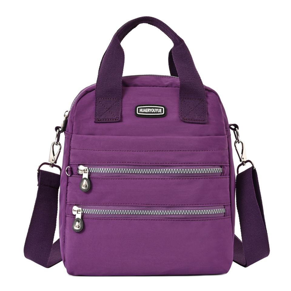 Rucsac din nailon, la modă, impermeabil, pentru femei, ocazional, geantă de umăr, geantă de școală de mare capacitate.