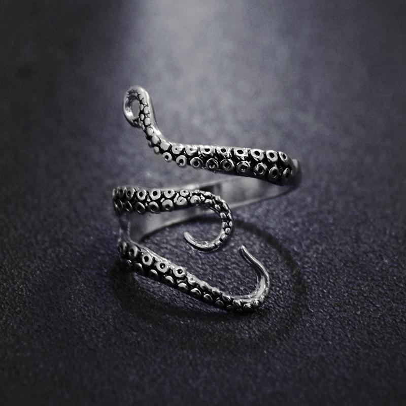Children's Adjustable Retro Octopus Ring - Bold European and American Style Jewelry