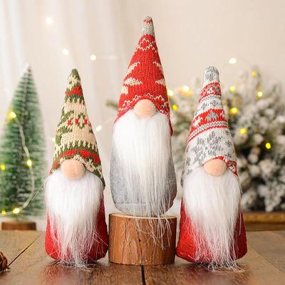 Kreatywna czapka dziergana płatek śniegu ozdoba świątecznego gnoma
