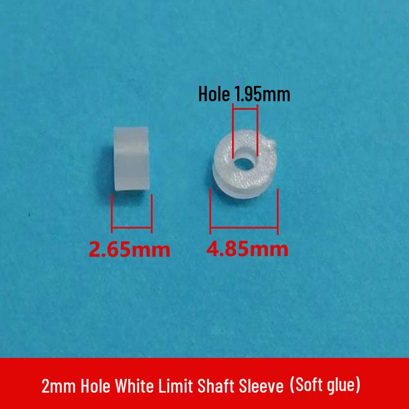 

White Rubber Bushing Sleeve for 2mm Shaft Fixing and Limit