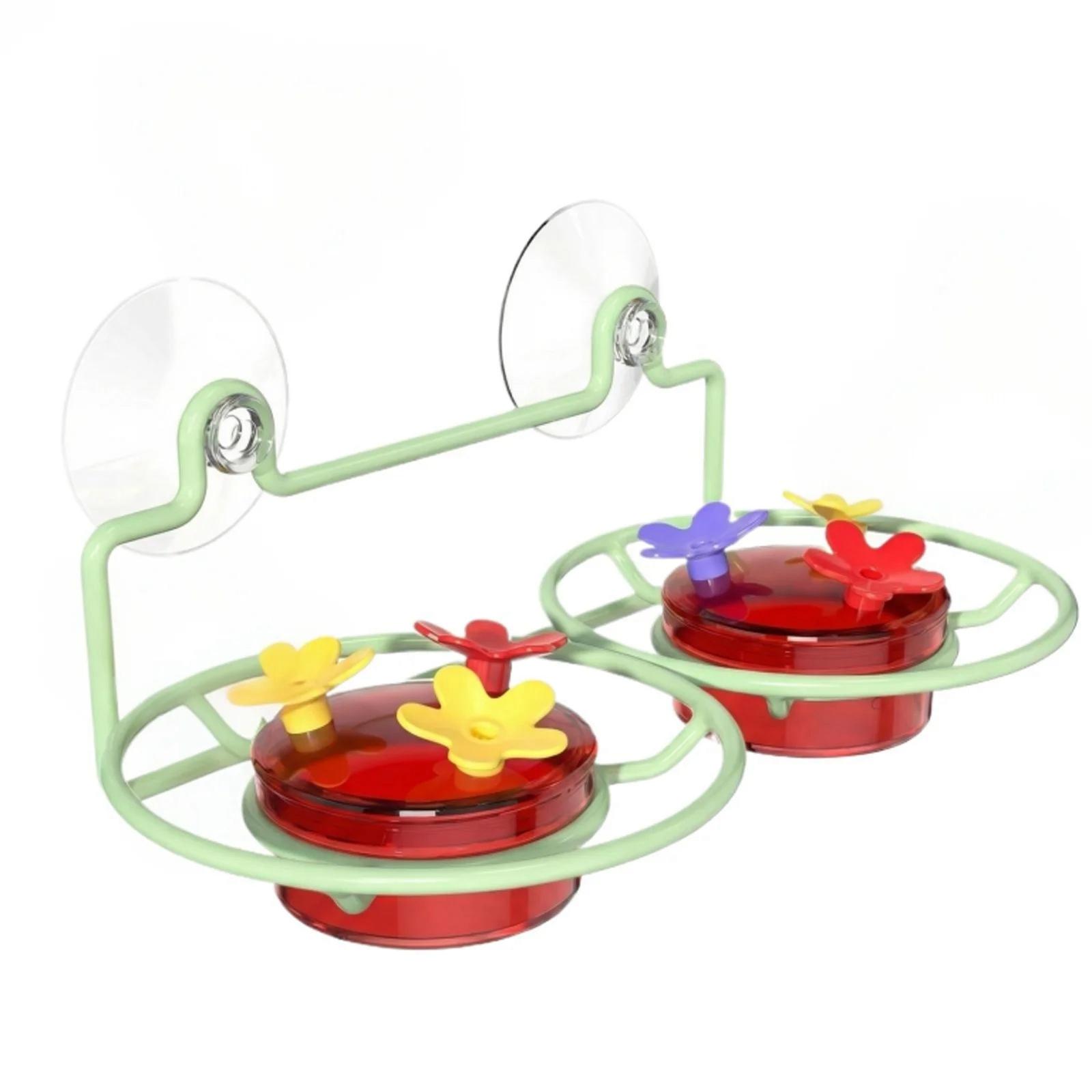 

Маленькая кормушка для улицы, крепящаяся на окно зелёный