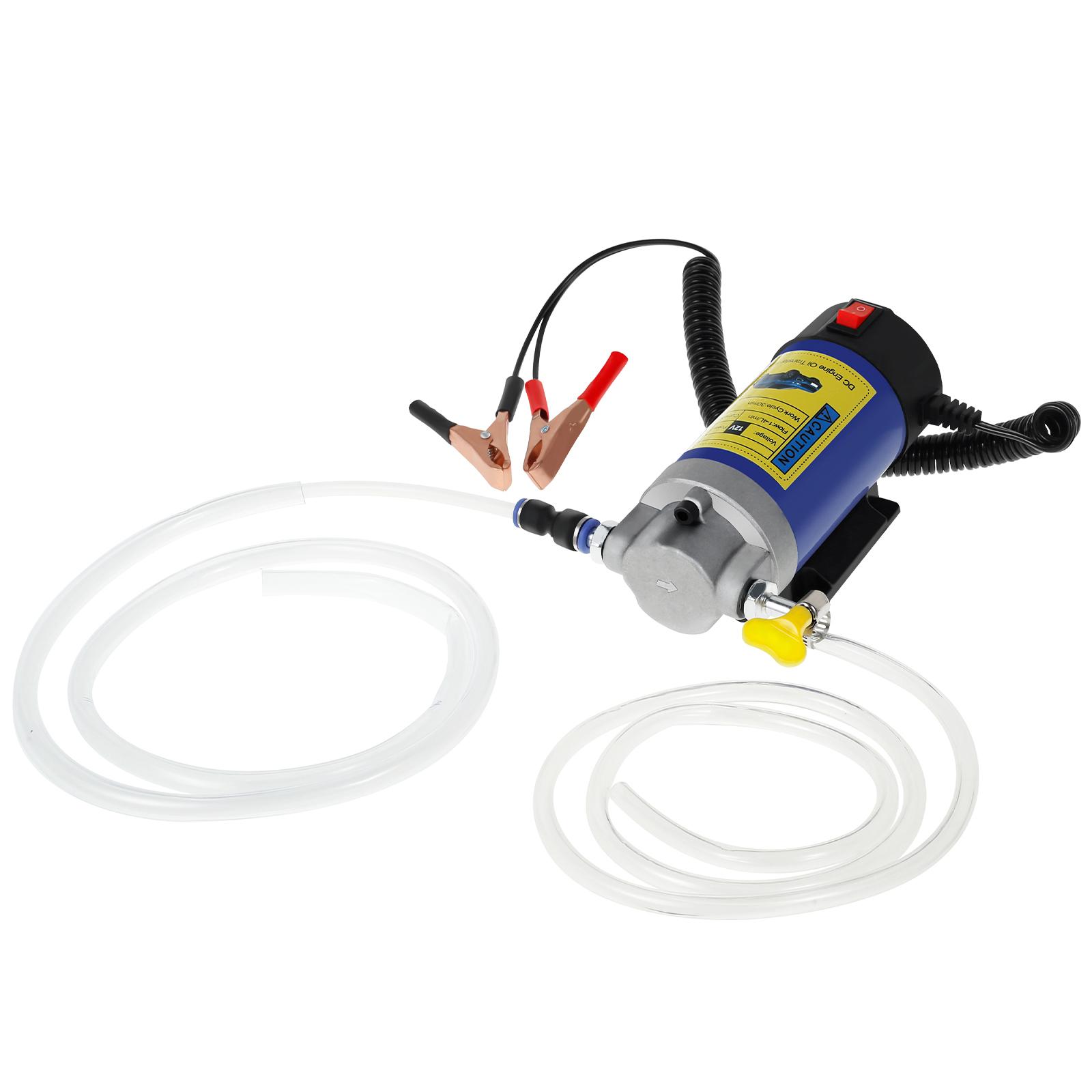 

Насос для моторного масла DC 12 В 100 Вт, алюминиевый сплав, насос для извлечения масла с 2 трубами, легкий электрический насос для замены дизельного топлива, безопасный