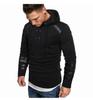 2025 Autumn and Winter Hooded Men's Leather Casual Personality Fashionable Sweatshirt Splicing Jacket Casual Versatile Pullover
