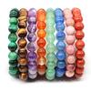 Natural Stone Bracelet Healing Crystal Amethyst Quartz Agate Round Loose Bead Elastic Stretch Bangle For Women Men Jewelry Gifts