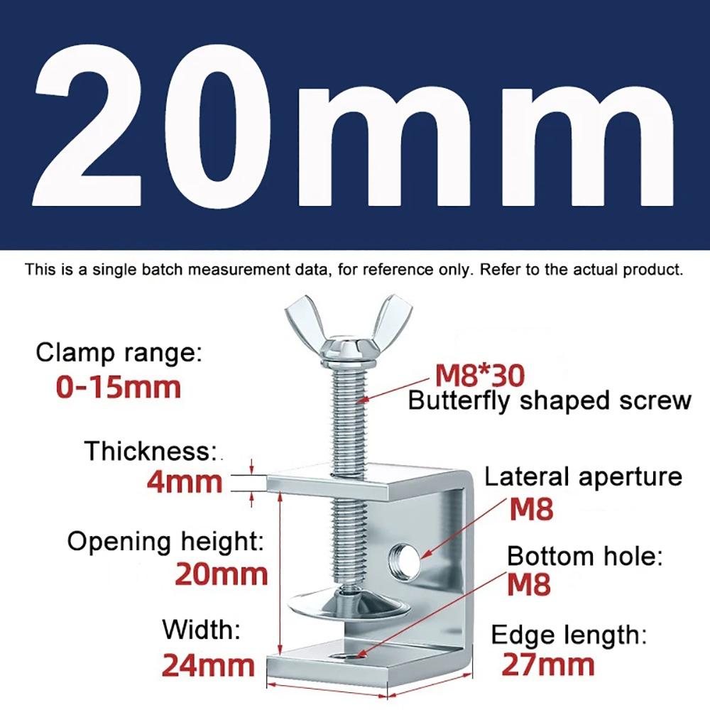 1Pcs Multiple Head Shapes U Clamp Galvanized Carbon Steel Clamping Device Durable C-Type Clip