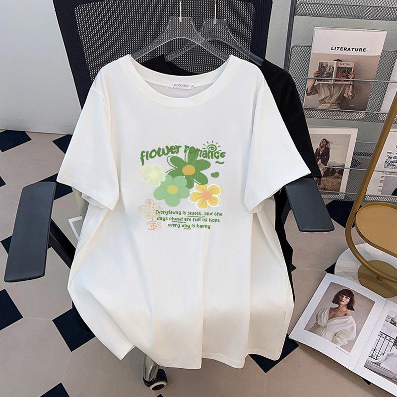 Women s Plus Size Mid-Length Loose Fit Short-Sleeve T-Shirt 6XL чёрный