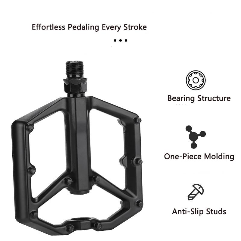1 Paar Fahrrad-Aluminiumpedale Rennrad und Mountainbikes Flachpedale Lager Langlebig Leicht Vielseitig Fahrradzubehör