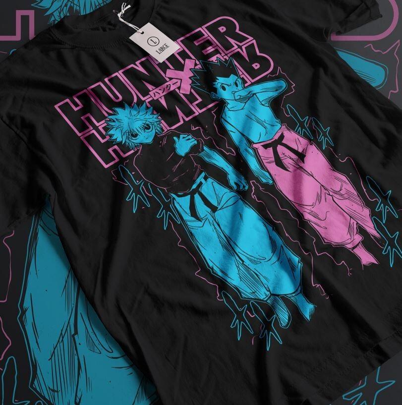 

Gon And killua T-shirt Hisoka Hunter Meruem Zoldyck Art Horror Anime Gift Shirt 2XL