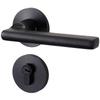 Split Silent Door Lock Door Hardware Black Space Aluminum Door Handle Interior / Bedroom Door Lock