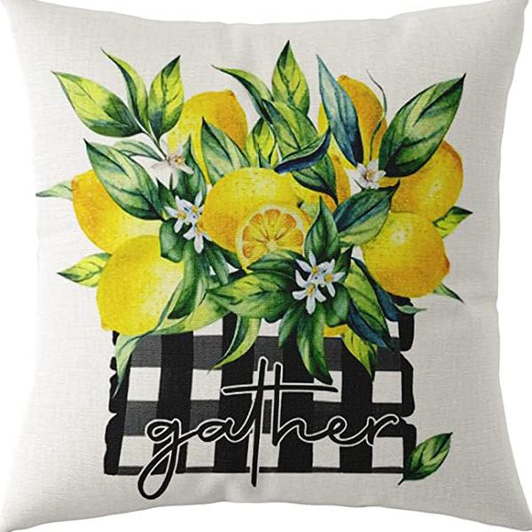 Flowers Daisy Tulip Printed Linen Pillow Case Home Living Room Sofa Bedroom Pillow Case