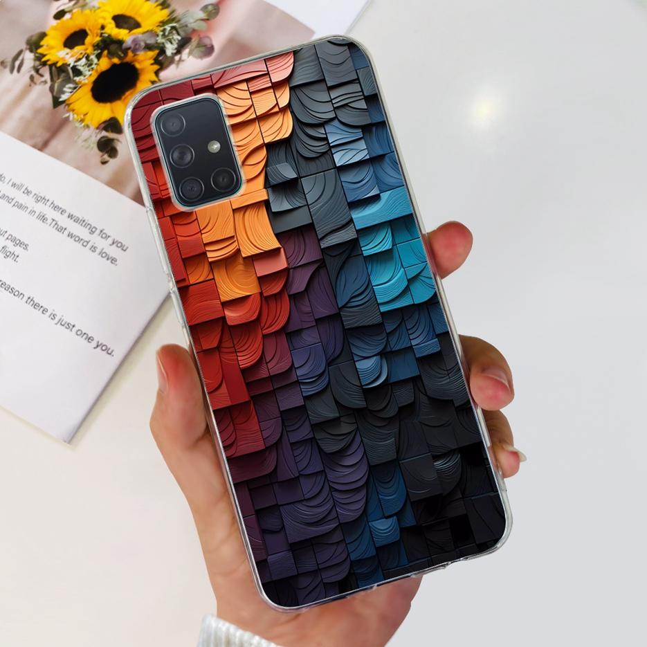Custodia per Samsung Galaxy A31 A41 A51 A71 Custodia Dipinta Moda Carina Custodia Morbida in TPU per Samsung A31 A41 Galaxy A51 A71 Bumper