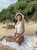 2025 Thai-Inspired Slimming Spaghetti Strap Tank Bikini Set with Hollow Cover-Up
