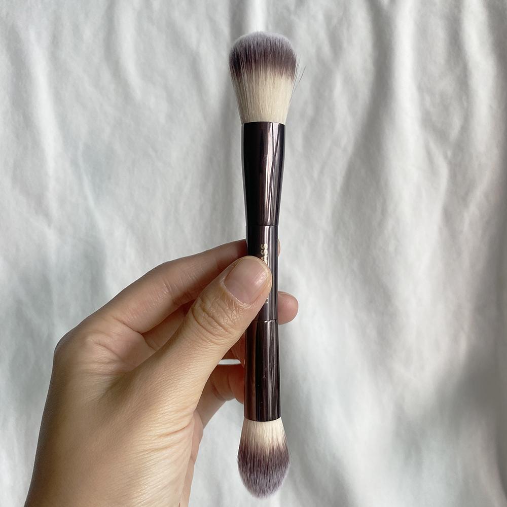 Ensemble de Pinceaux Contour Visage Pinceau Fond de Teint Blush et Pinceau Édition Éclairage Ambiant Kit de Pinceaux de Maquillage 2 pièces