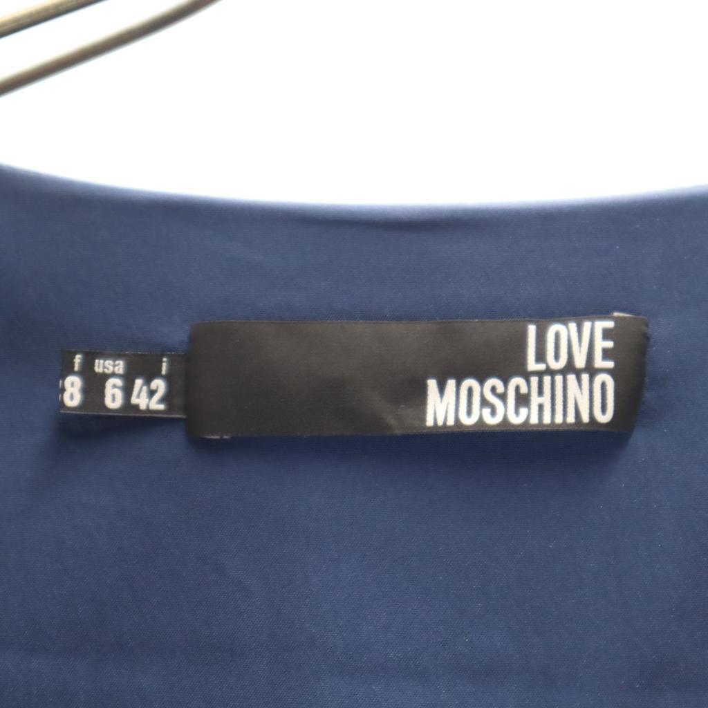LOVEMOSCHINO Made in Italy Wool Blend No sleeve one piece 6 Navy Women Used