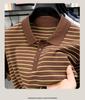 Antonio Summer Striped Business and Leisure Versatile Polo Shirt Men's Top