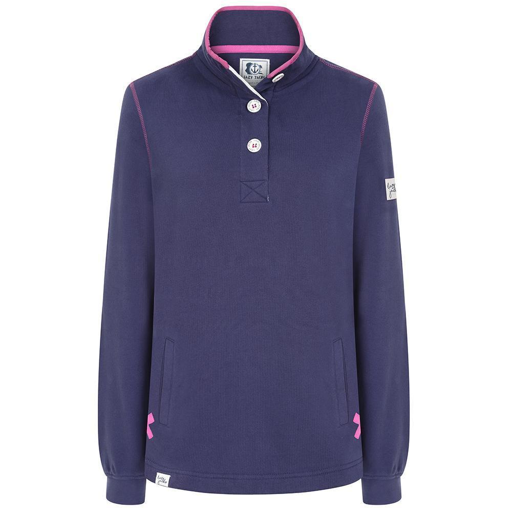 Lazy Jacks Womens/Ladies Button Neck Sweatshirt