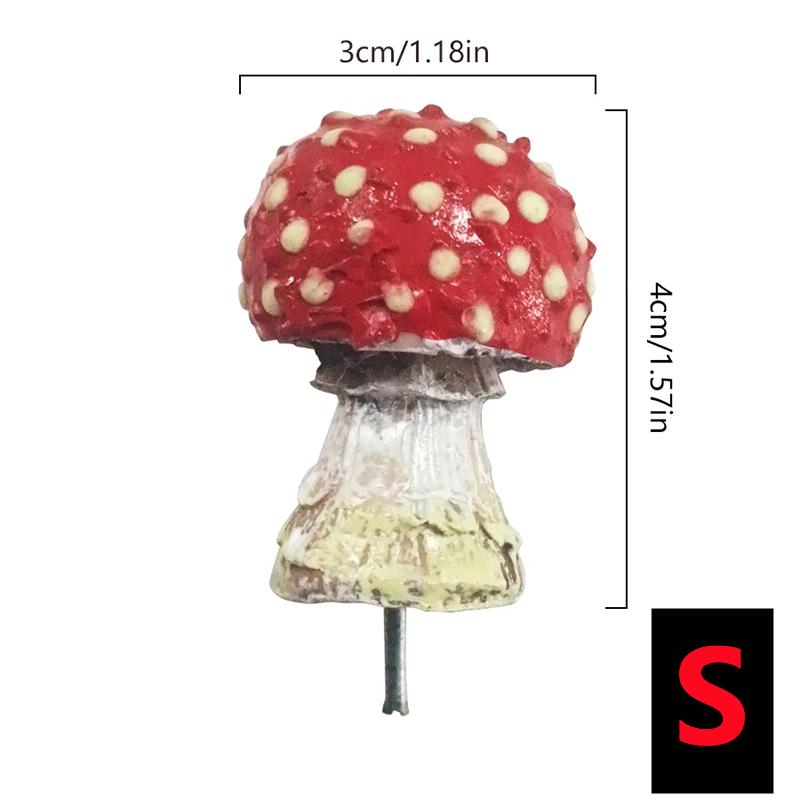 1PC/3PCS Mini Mushroom Glow In The Dark Ornament Resin Crafts Fairy Garden Miniatures Terrarium Figurines Decor DIY Accessories
