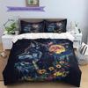 Floral wolf  Pattern Bedding Quilt Set Quilt Cover Pillowcase Home Decoration  Gift (1 * duvet cover + 2 * pillowcase, without core)