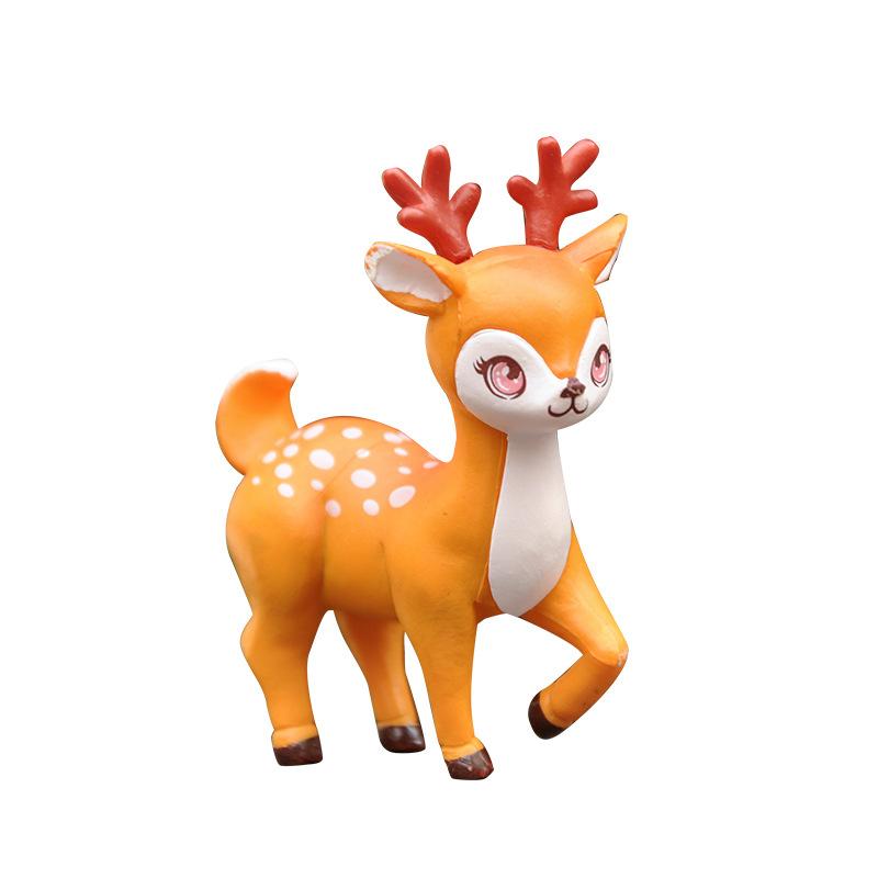 Neues Wildtier Kleines Sikawild Modell Ornamente Kleiner Rehkitz Fee Garten Miniatur Zubehör Dekor Actionfigur Figur Spielzeug